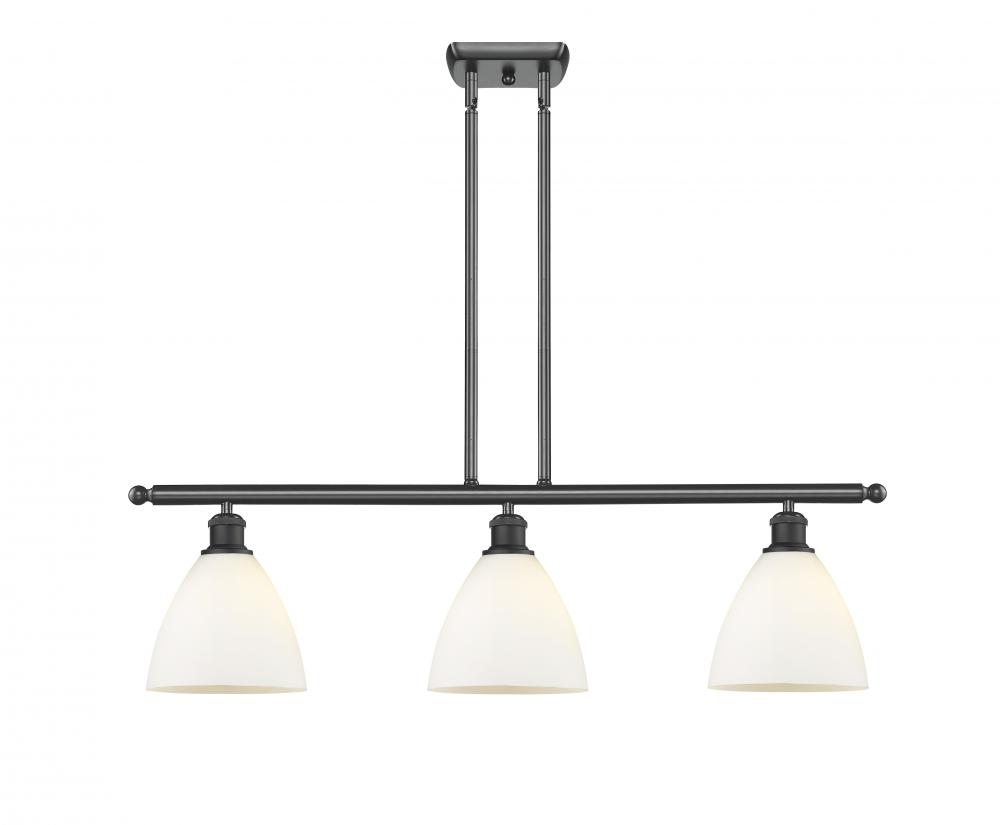 Bristol - 3 Light - 36 inch - Matte Black - Stem hung - Island Light