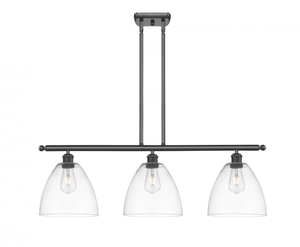 Bristol - 3 Light - 36 inch - Matte Black - Stem hung - Island Light