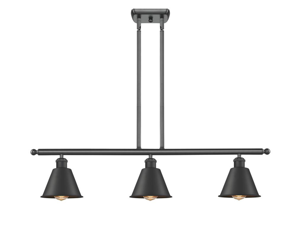 Smithfield - 3 Light - 36 inch - Matte Black - Stem hung - Island Light