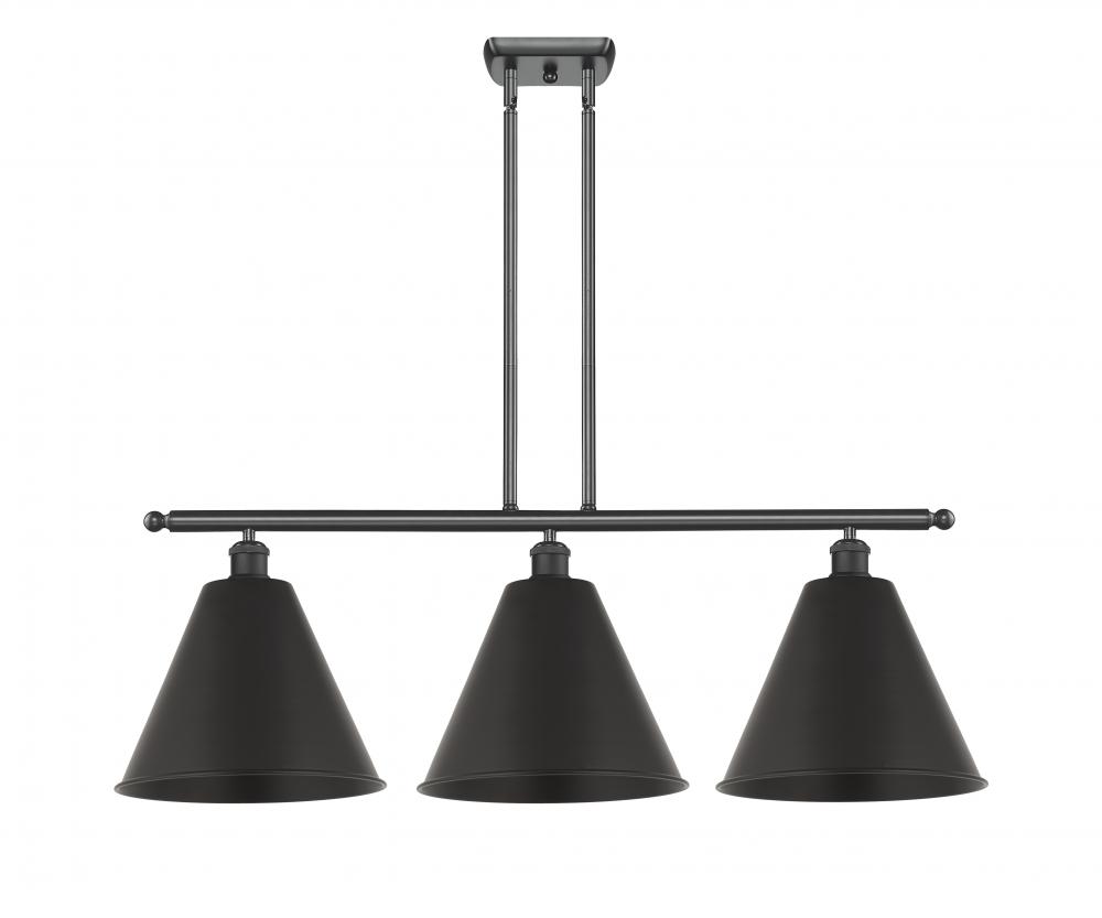 Berkshire - 3 Light - 39 inch - Matte Black - Stem hung - Island Light