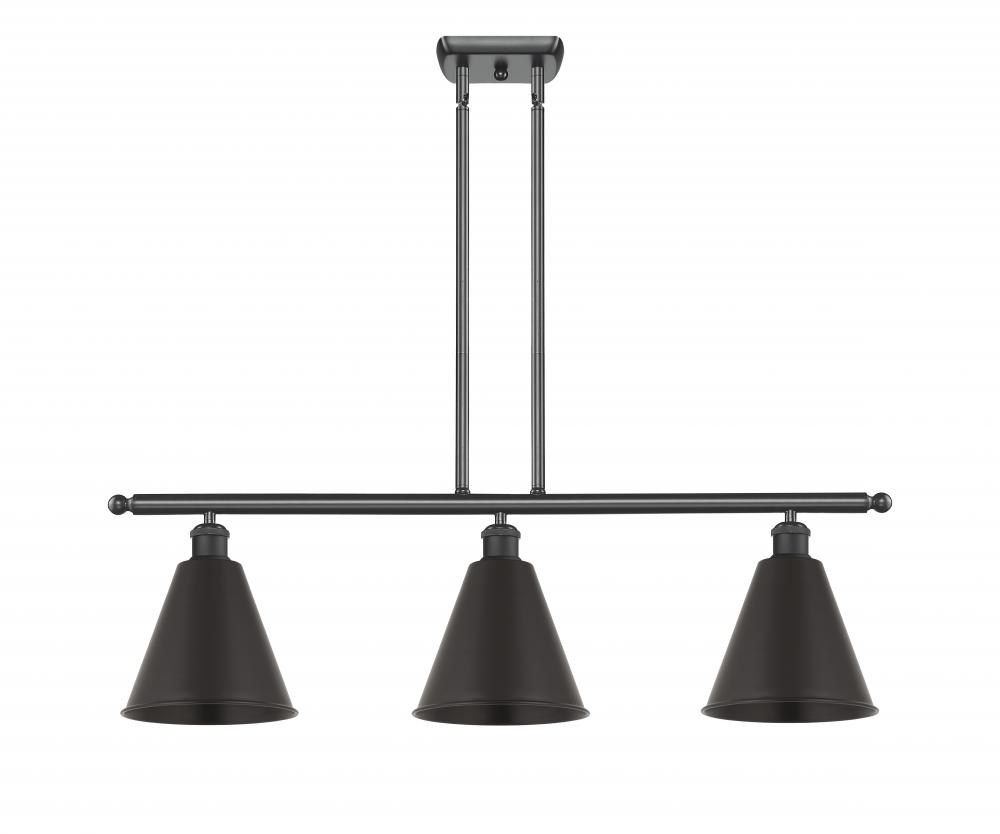 Berkshire - 3 Light - 36 inch - Matte Black - Stem hung - Island Light