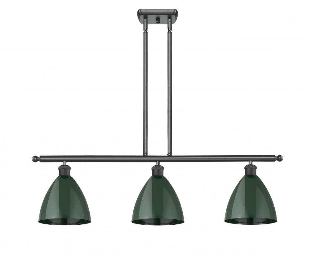 Plymouth - 3 Light - 36 inch - Matte Black - Stem hung - Island Light
