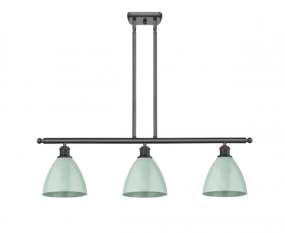 Plymouth - 3 Light - 36 inch - Matte Black - Stem hung - Island Light