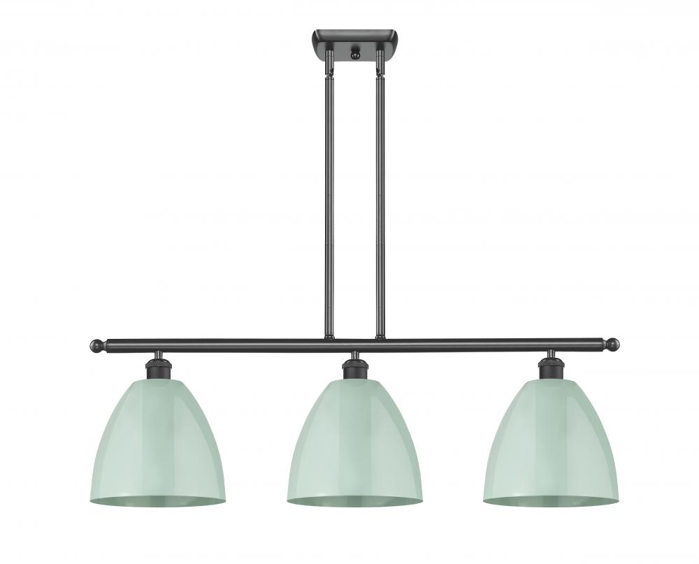 Plymouth - 3 Light - 36 inch - Matte Black - Stem hung - Island Light