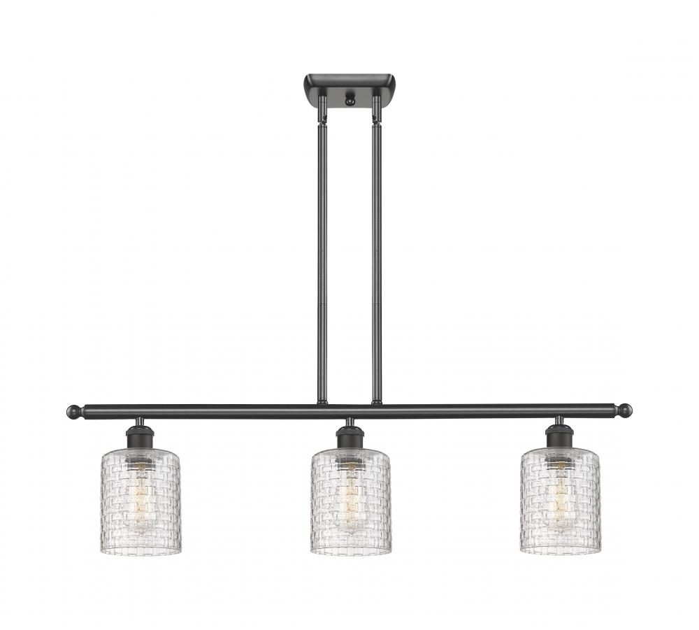 Cobbleskill - 3 Light - 36 inch - Oil Rubbed Bronze - Stem hung - Island Light