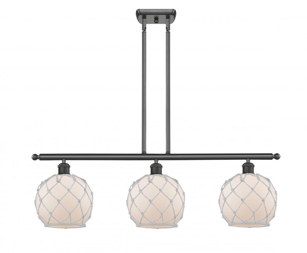 Farmhouse Rope - 3 Light - 36 inch - Oil Rubbed Bronze - Stem hung - Island Light