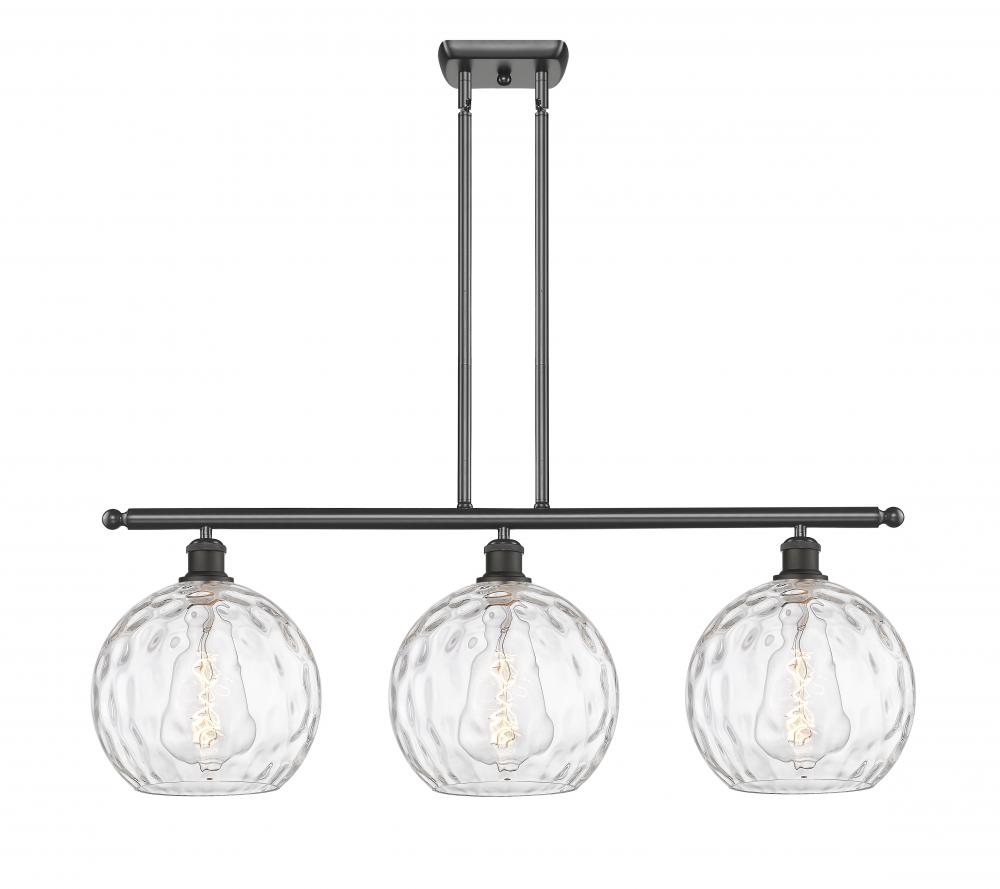 Athens Water Glass - 3 Light - 37 inch - Oil Rubbed Bronze - Stem hung - Island Light