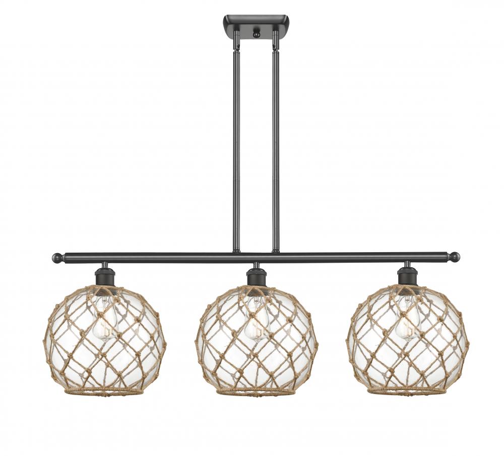 Farmhouse Rope - 3 Light - 37 inch - Oil Rubbed Bronze - Stem hung - Island Light