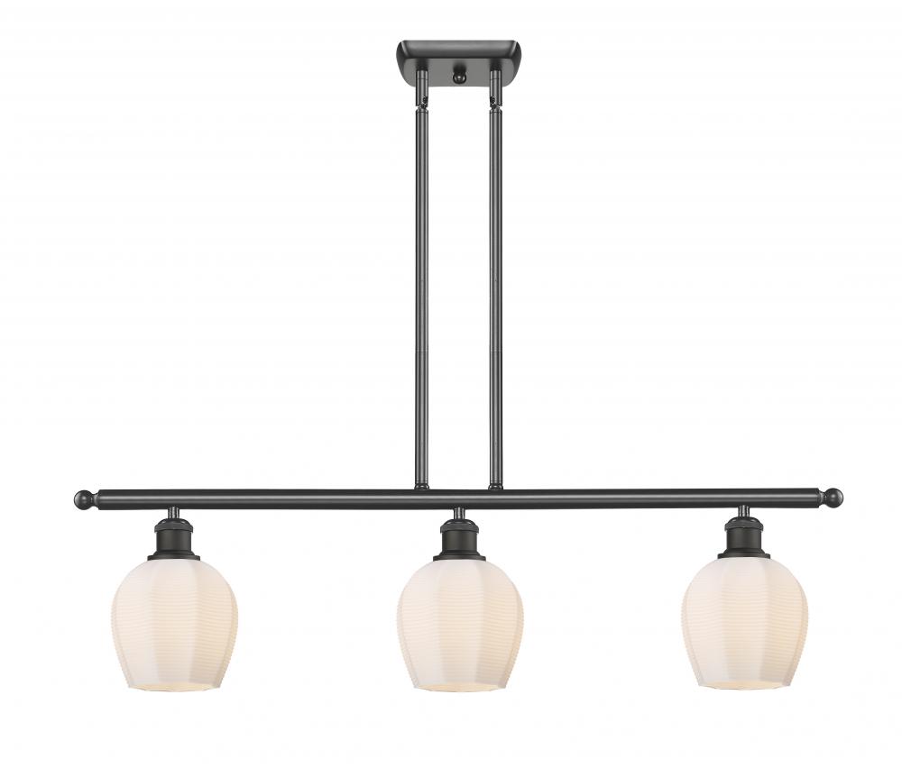 Norfolk - 3 Light - 36 inch - Oil Rubbed Bronze - Stem hung - Island Light