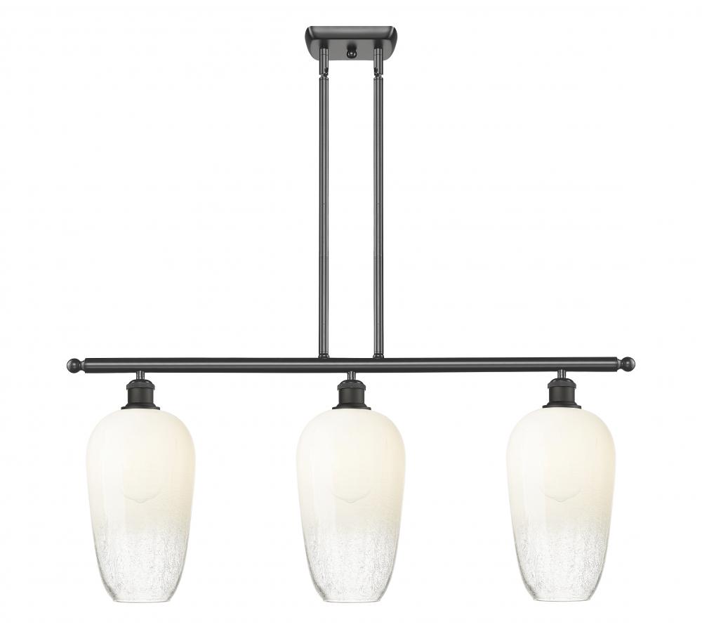 Brookhaven Flute - 3 Light - 36 inch - Oil Rubbed Bronze - Stem Hung - Island Light