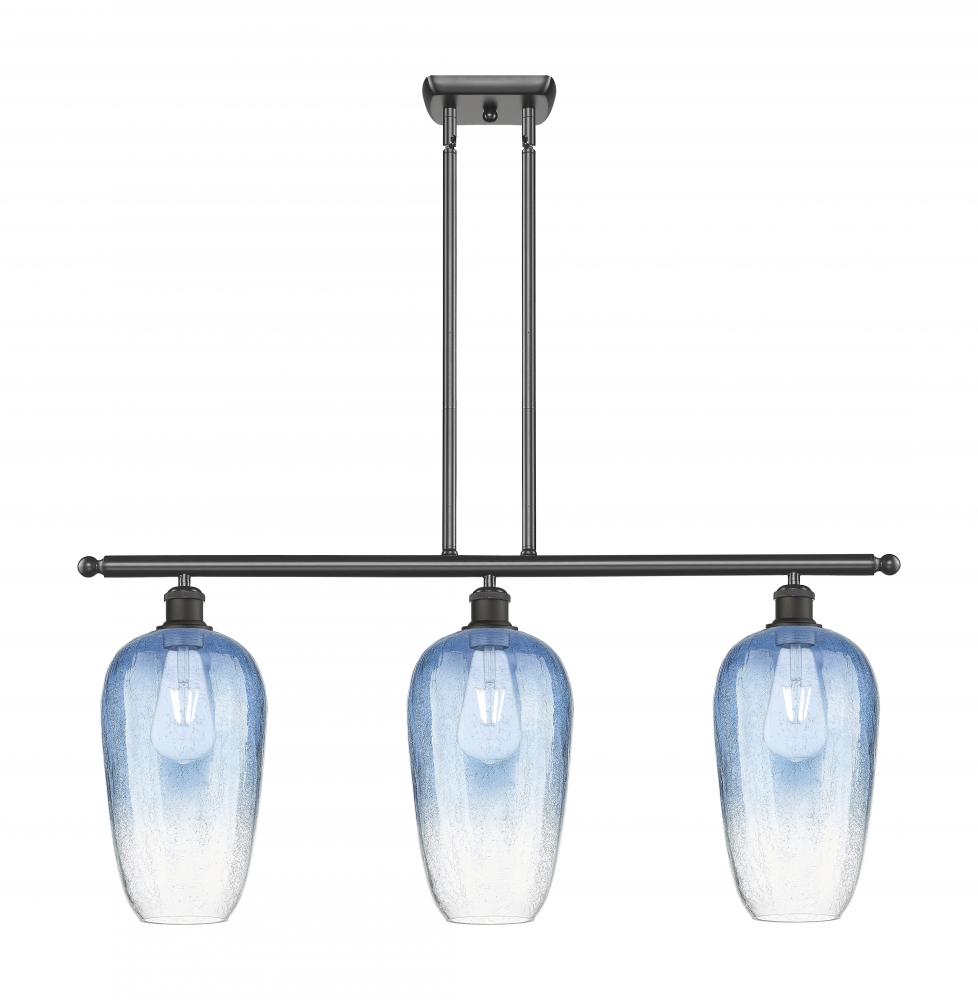 Brookhaven Flute - 3 Light - 36 inch - Oil Rubbed Bronze - Stem Hung - Island Light