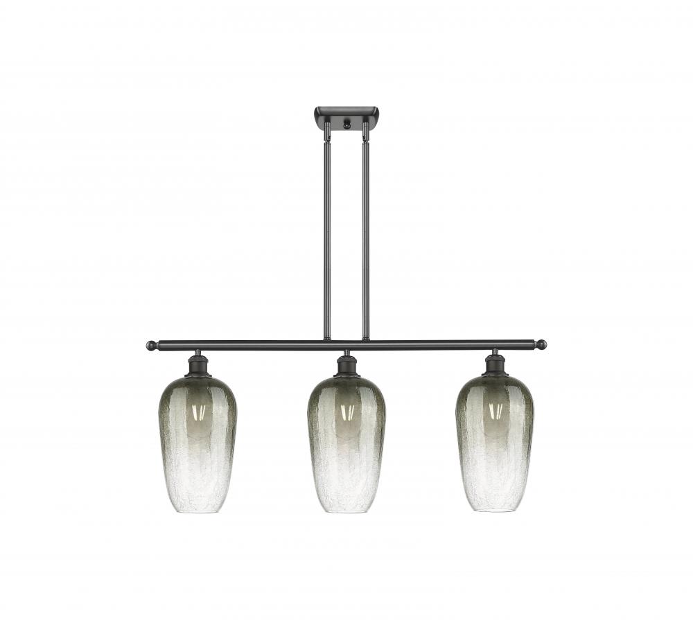 Brookhaven Flute - 3 Light - 36 inch - Oil Rubbed Bronze - Stem Hung - Island Light