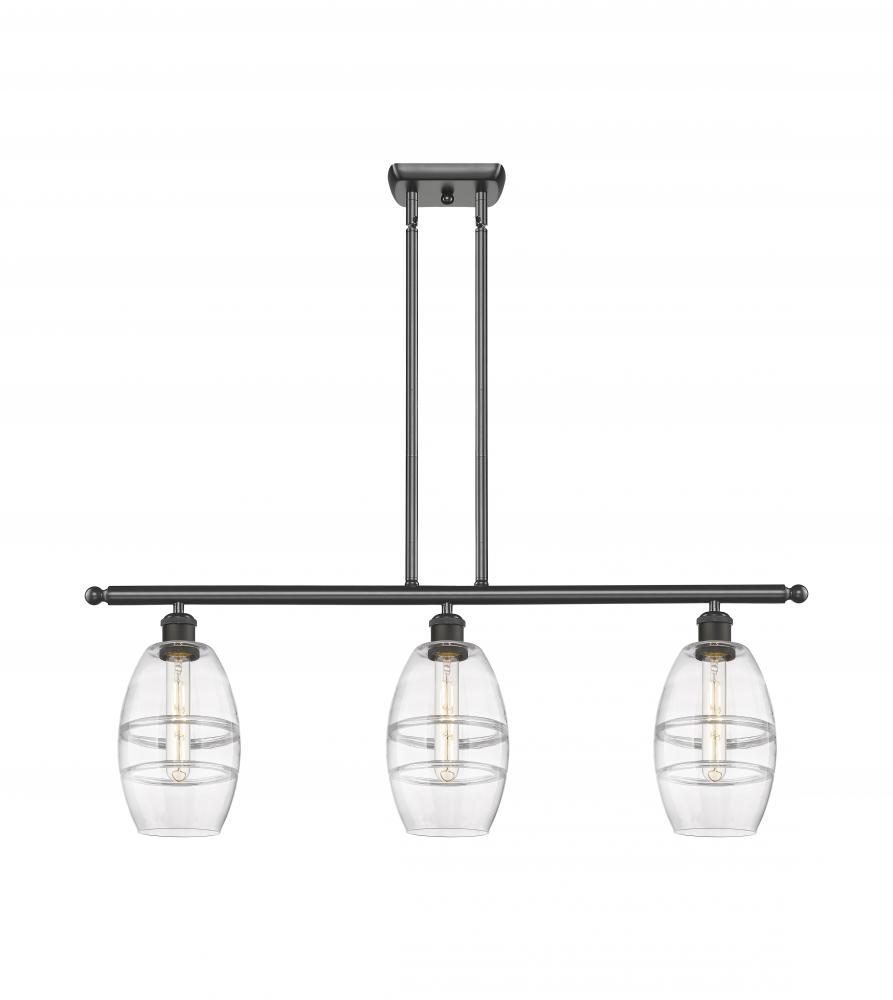 Vaz - 3 Light - 36 inch - Oil Rubbed Bronze - Stem hung - Island Light