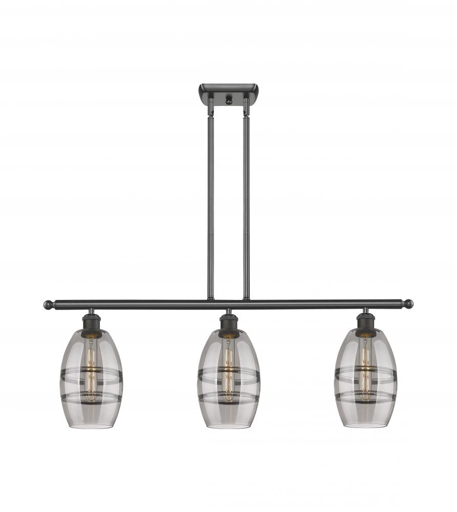 Vaz - 3 Light - 36 inch - Oil Rubbed Bronze - Stem hung - Island Light