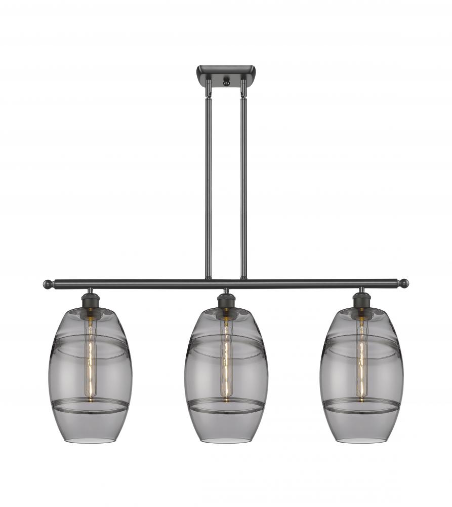 Vaz - 3 Light - 36 inch - Oil Rubbed Bronze - Stem hung - Island Light