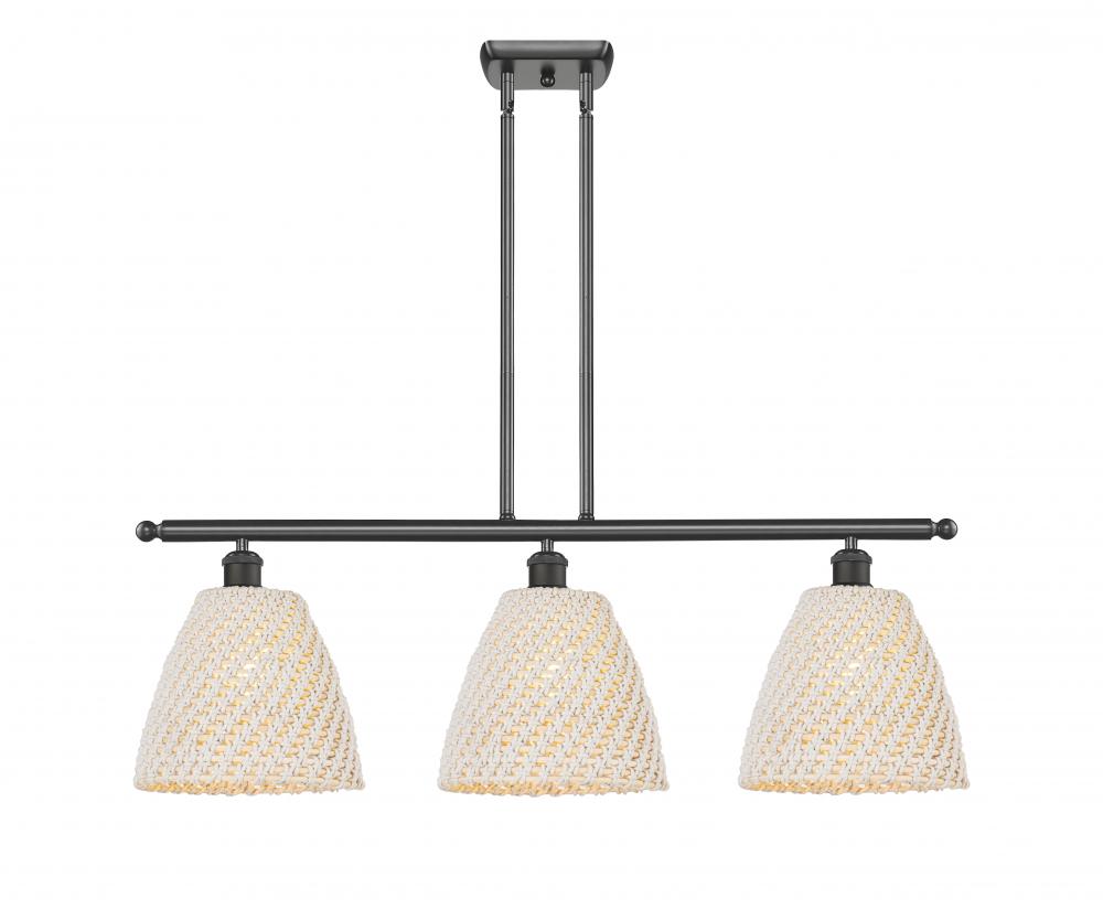 Bristol Natural - 3 Light - 36 inch - Oil Rubbed Bronze - Stem Hung - Island Light