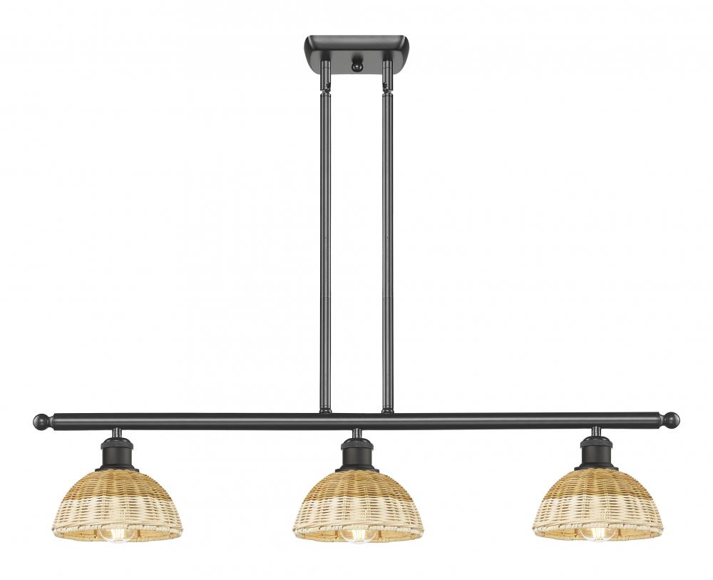 Bristol Natural II - 3 Light - 36 inch - Oil Rubbed Bronze - Stem Hung - Island Light
