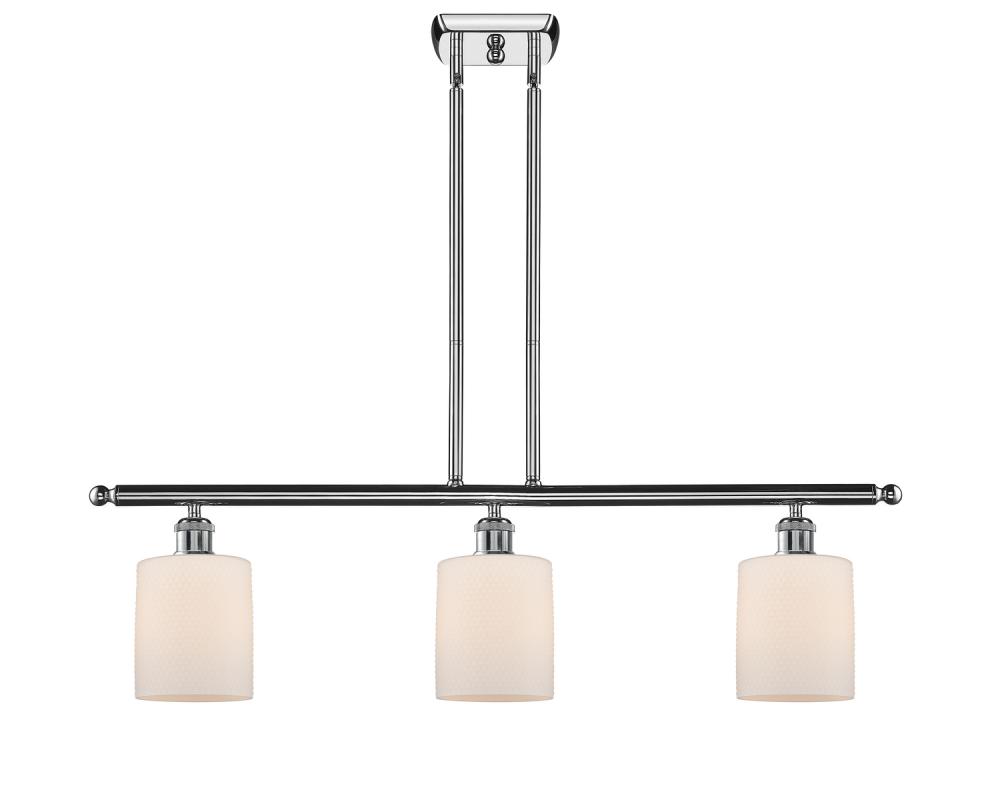 Cobbleskill - 3 Light - 36 inch - Polished Chrome - Stem hung - Island Light