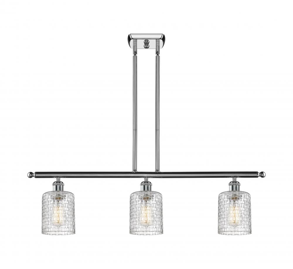 Cobbleskill - 3 Light - 36 inch - Polished Chrome - Stem hung - Island Light