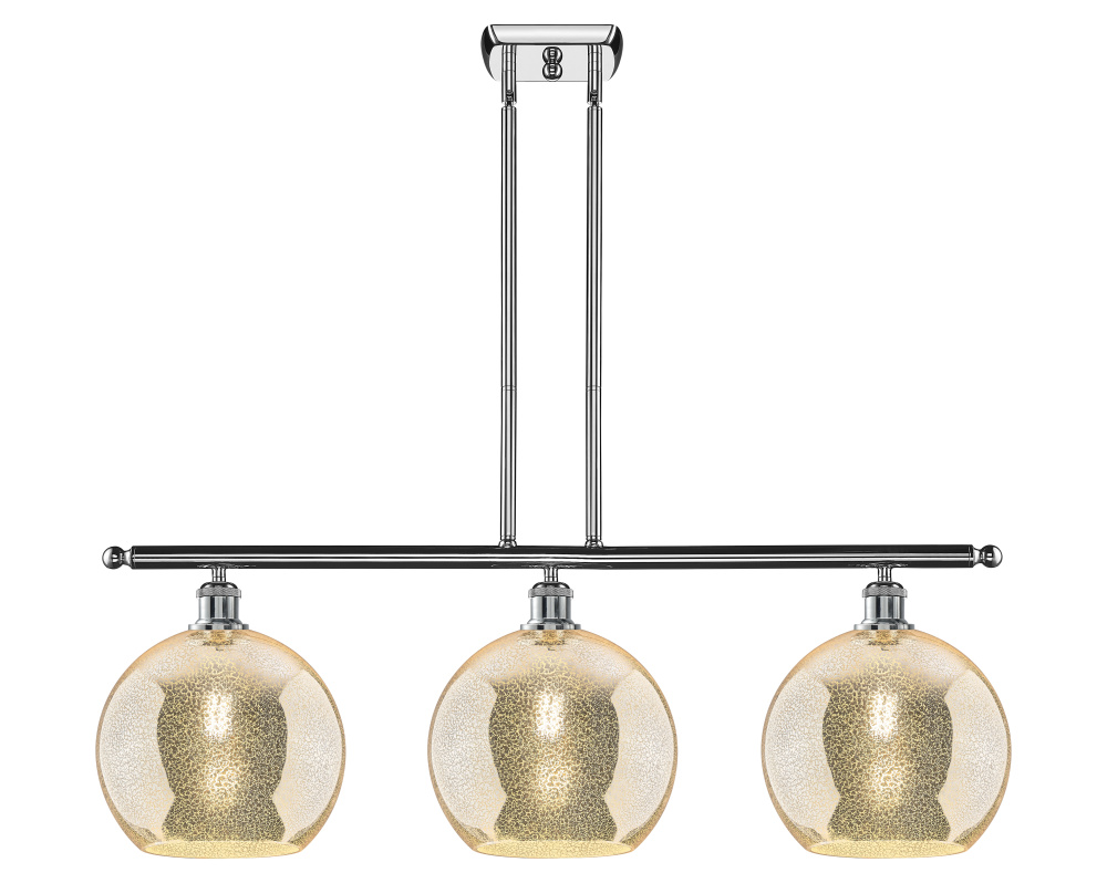 Athens - 3 Light - 37 inch - Polished Chrome - Stem Hung - Island Light