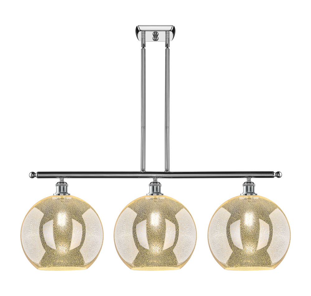 Athens - 3 Light - 38 inch - Polished Chrome - Stem Hung - Island Light