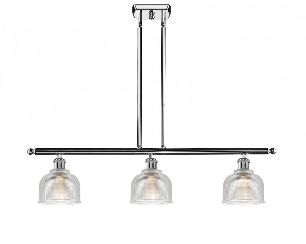 Dayton - 3 Light - 36 inch - Polished Chrome - Stem hung - Island Light