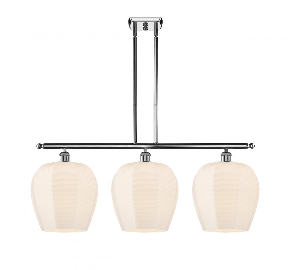 Norfolk - 3 Light - 38 inch - Polished Chrome - Stem hung - Island Light