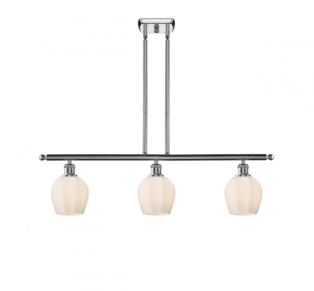 Norfolk - 3 Light - 36 inch - Polished Chrome - Stem hung - Island Light