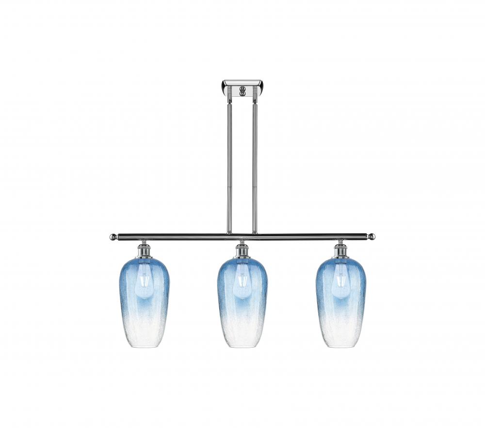 Brookhaven Flute - 3 Light - 36 inch - Polished Chrome - Stem Hung - Island Light