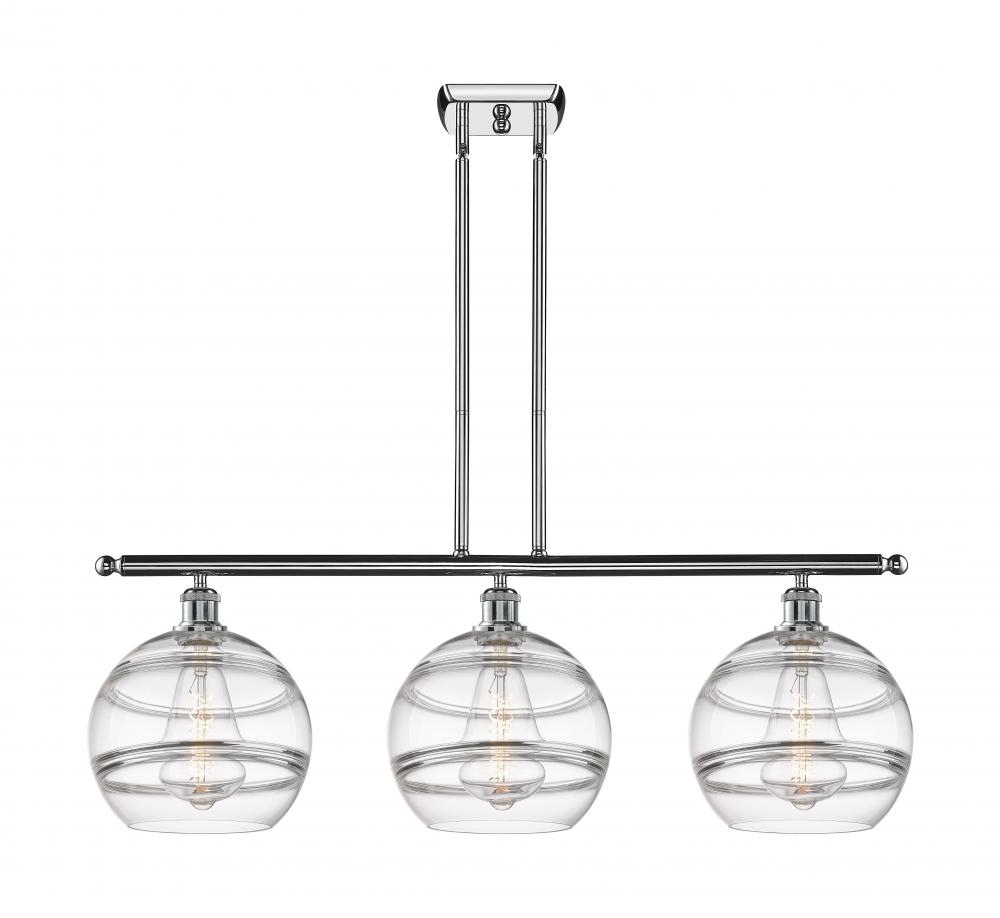 Rochester - 3 Light - 37 inch - Polished Chrome - Stem hung - Island Light