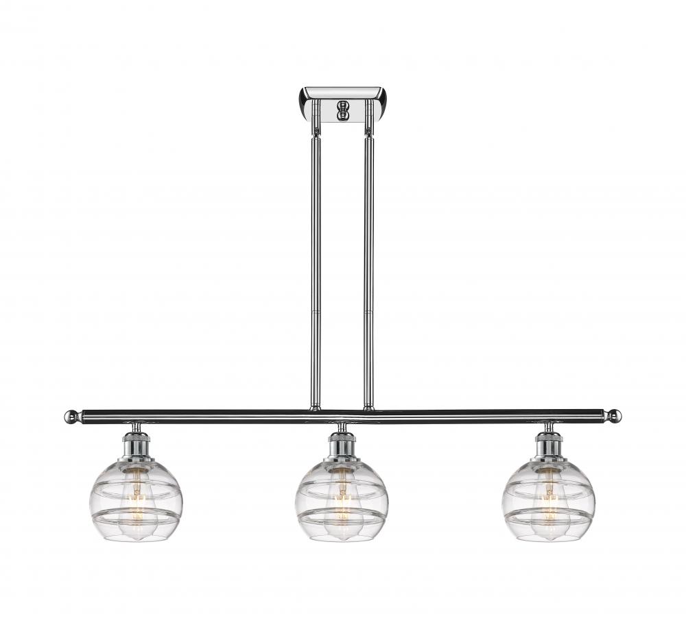 Rochester - 3 Light - 36 inch - Polished Chrome - Stem hung - Island Light