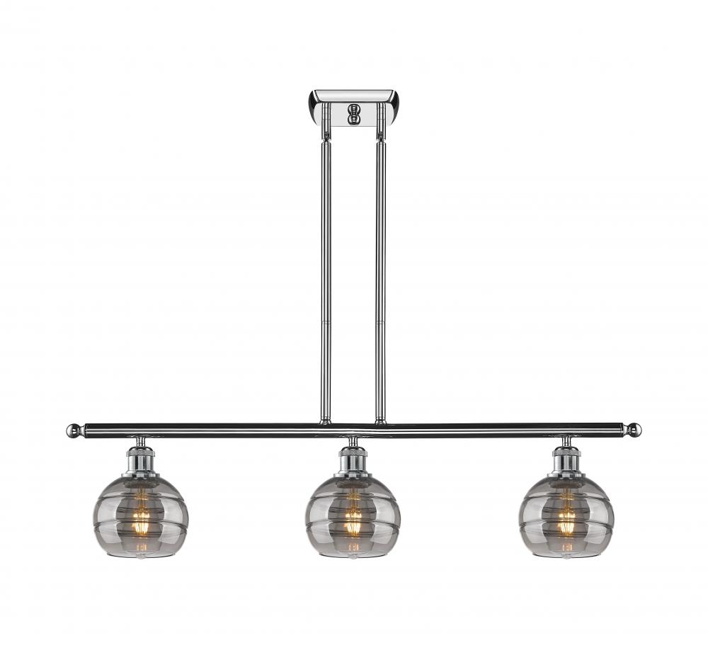 Rochester - 3 Light - 36 inch - Polished Chrome - Stem hung - Island Light