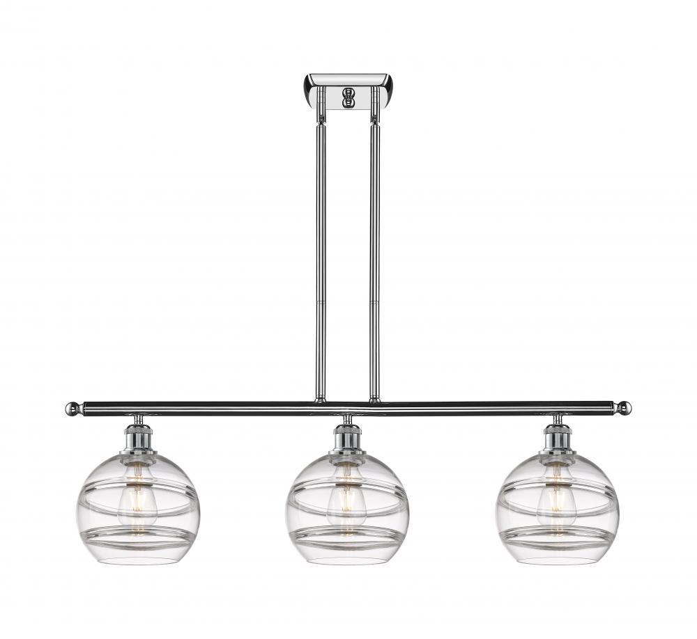 Rochester - 3 Light - 36 inch - Polished Chrome - Stem hung - Island Light