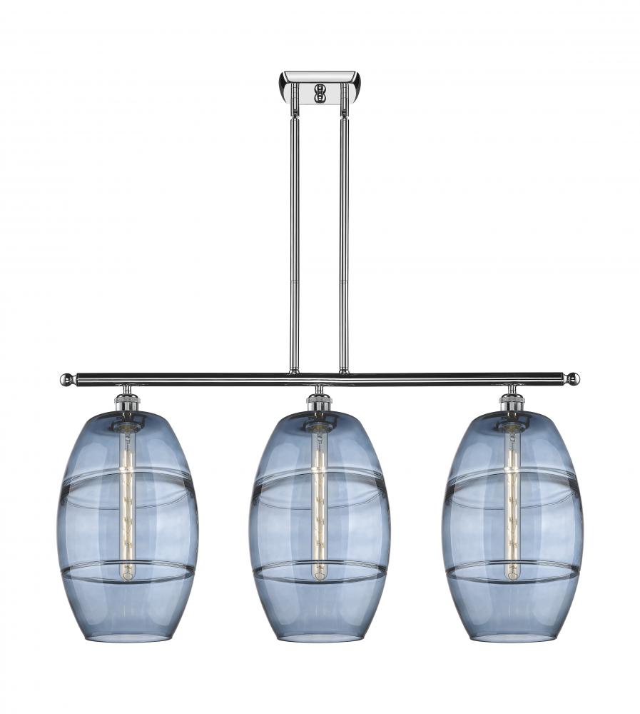 Vaz - 3 Light - 37 inch - Polished Chrome - Stem hung - Island Light