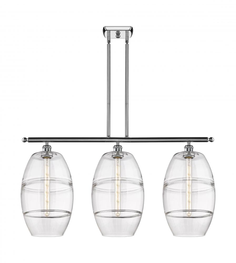 Vaz - 3 Light - 37 inch - Polished Chrome - Stem hung - Island Light