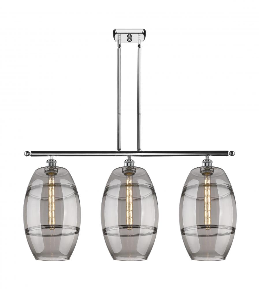 Vaz - 3 Light - 37 inch - Polished Chrome - Stem hung - Island Light