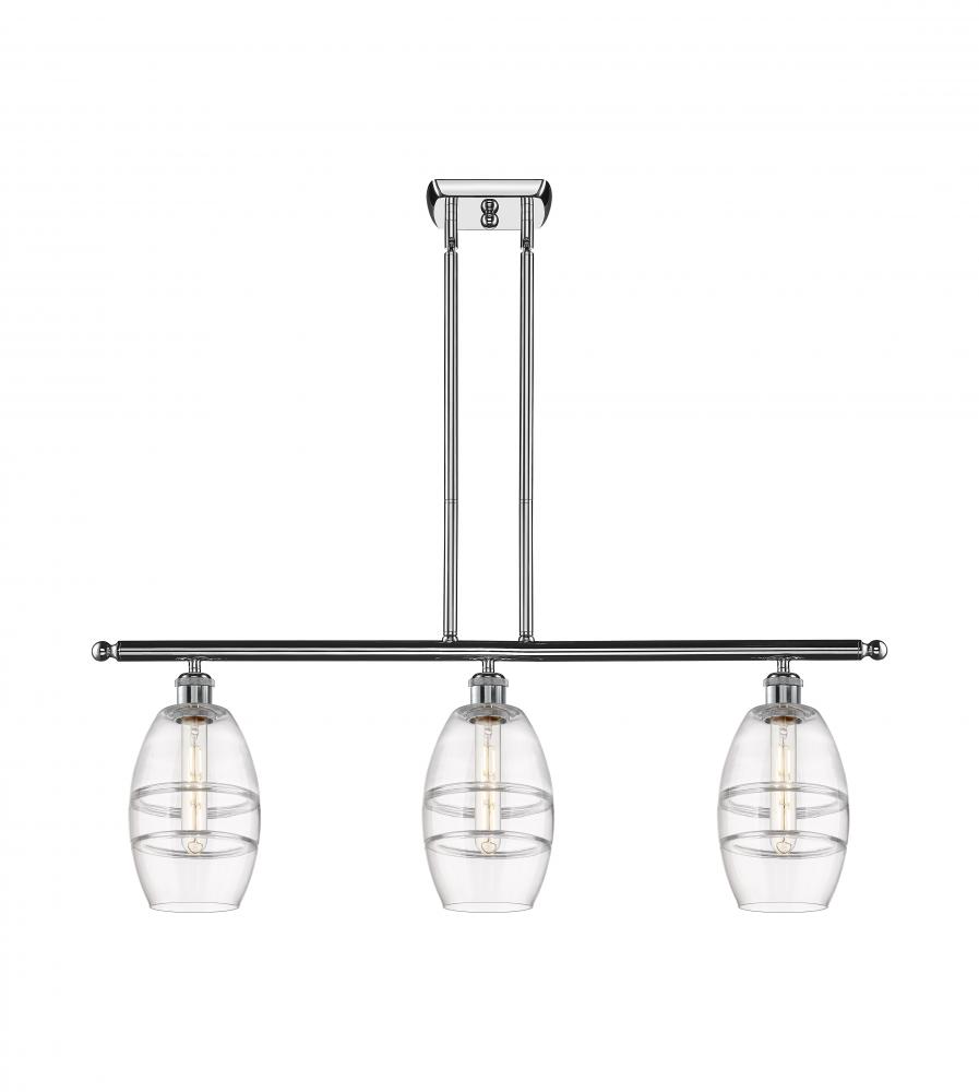 Vaz - 3 Light - 36 inch - Polished Chrome - Stem hung - Island Light