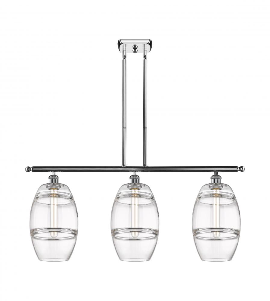 Vaz - 3 Light - 36 inch - Polished Chrome - Stem hung - Island Light