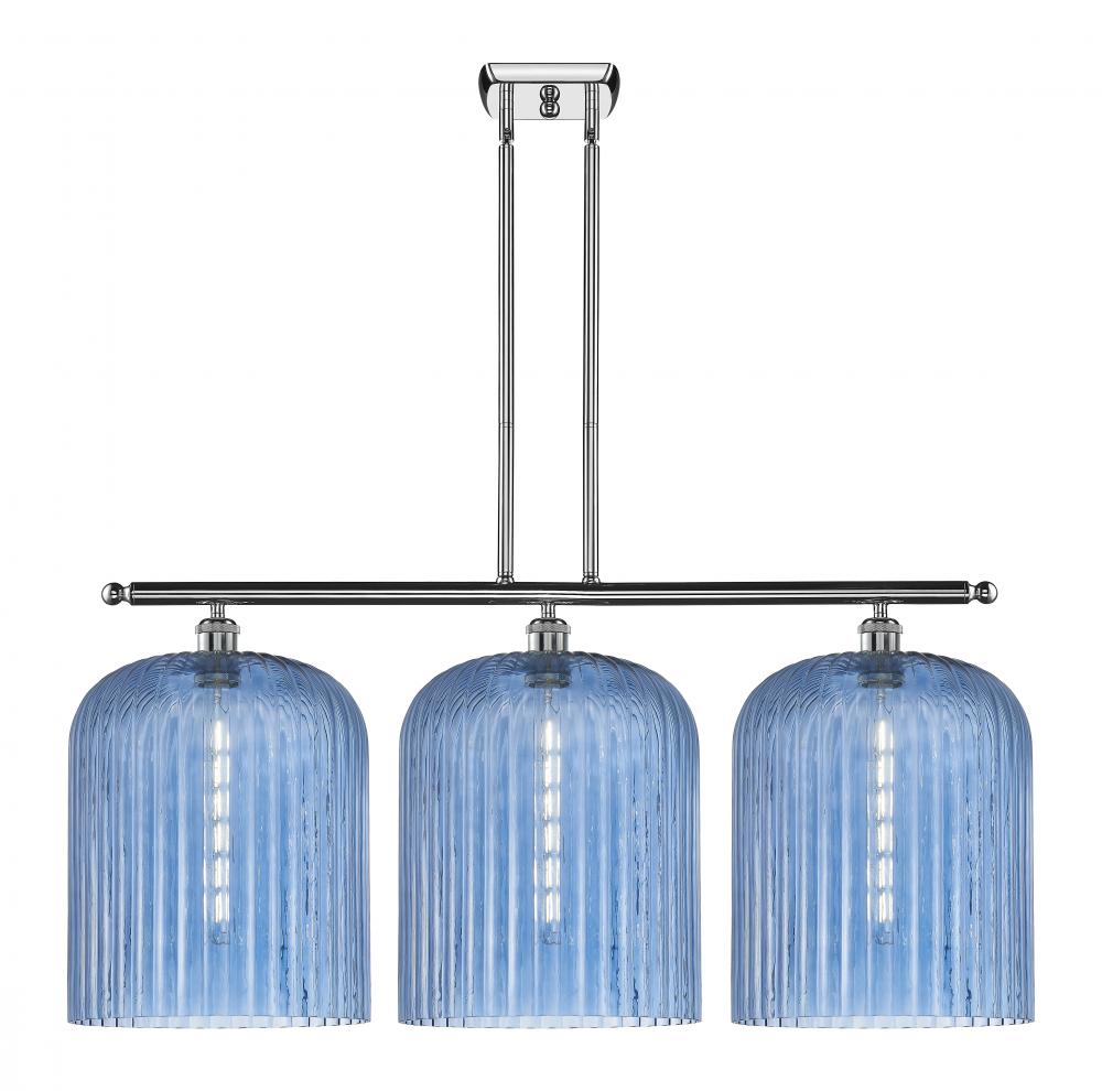 Bridal Veil - 3 Light - 36 inch - Polished Chrome - Stem hung - Island Light