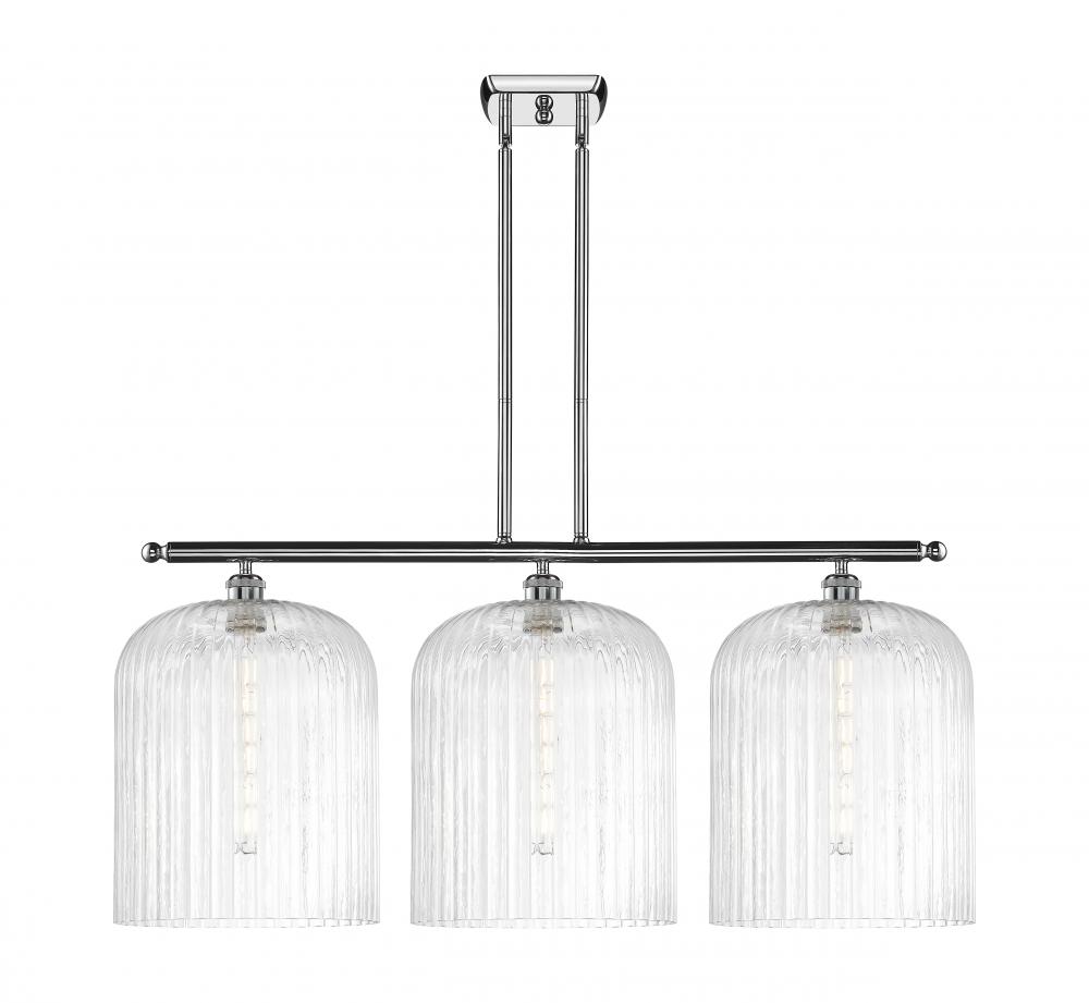 Bridal Veil - 3 Light - 36 inch - Polished Chrome - Stem hung - Island Light