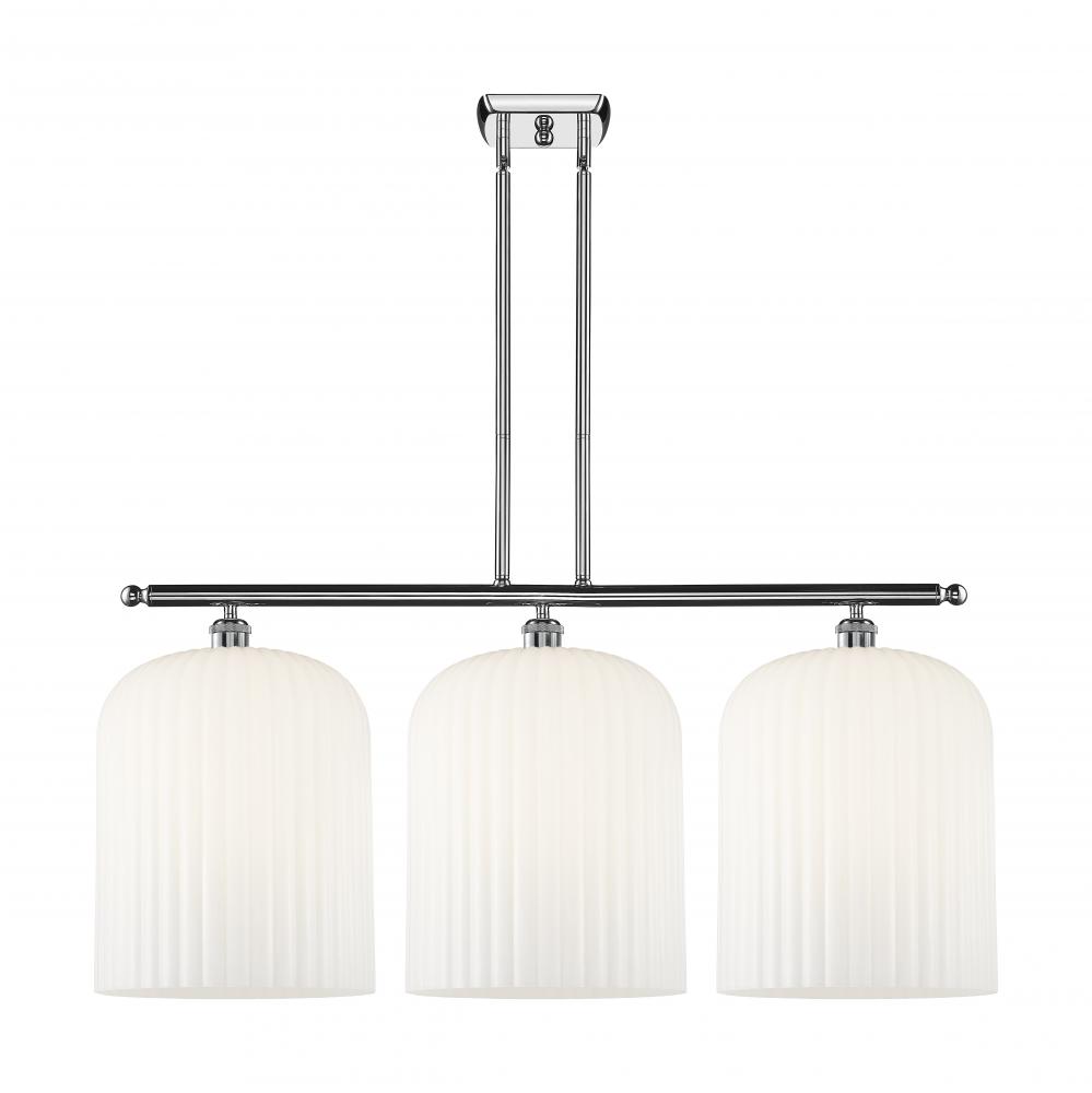 Bridal Veil - 3 Light - 36 inch - Polished Chrome - Stem hung - Island Light