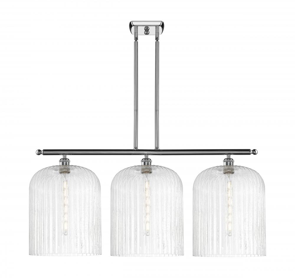 Bridal Veil - 3 Light - 36 inch - Polished Chrome - Stem hung - Island Light