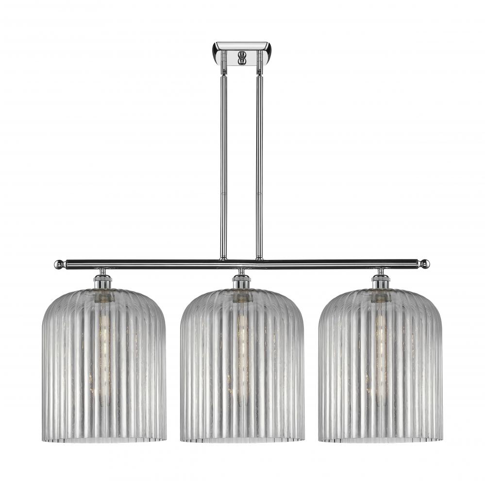 Bridal Veil - 3 Light - 36 inch - Polished Chrome - Stem hung - Island Light