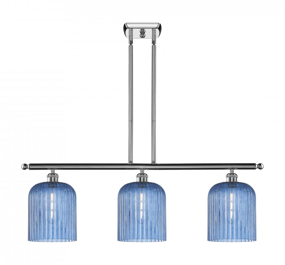 Bridal Veil - 3 Light - 36 inch - Polished Chrome - Stem hung - Island Light