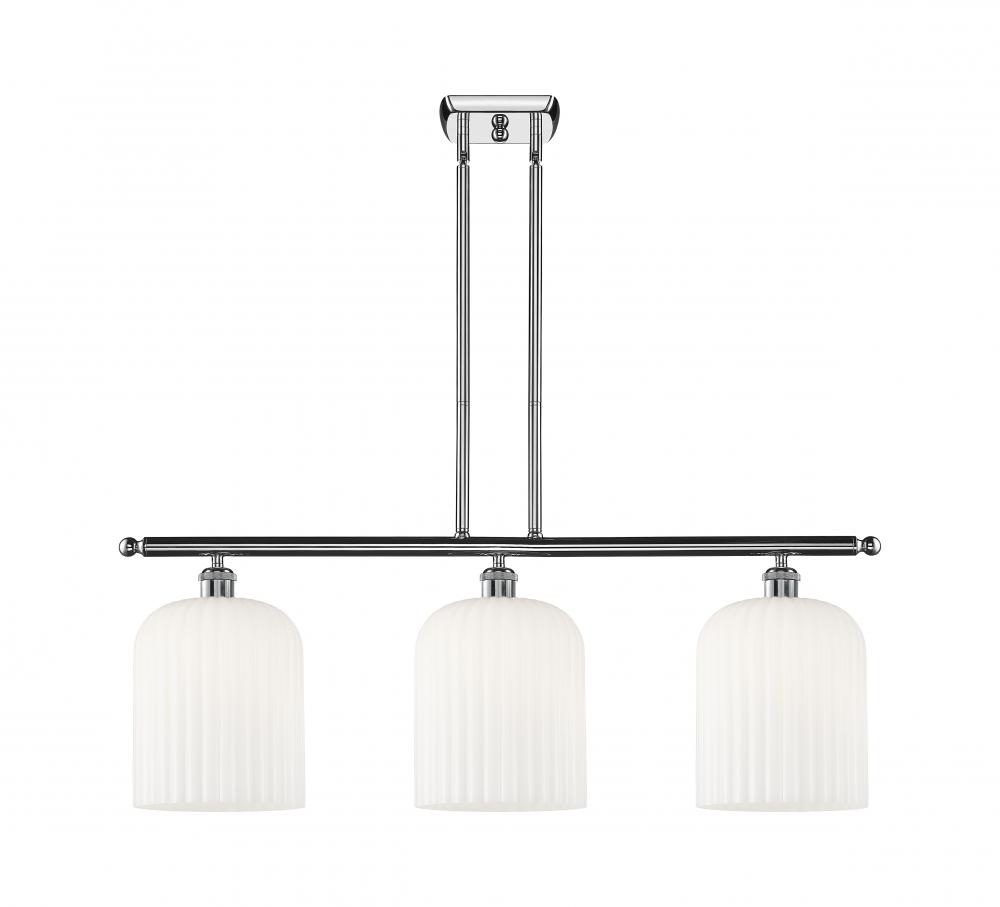 Bridal Veil - 3 Light - 36 inch - Polished Chrome - Stem hung - Island Light