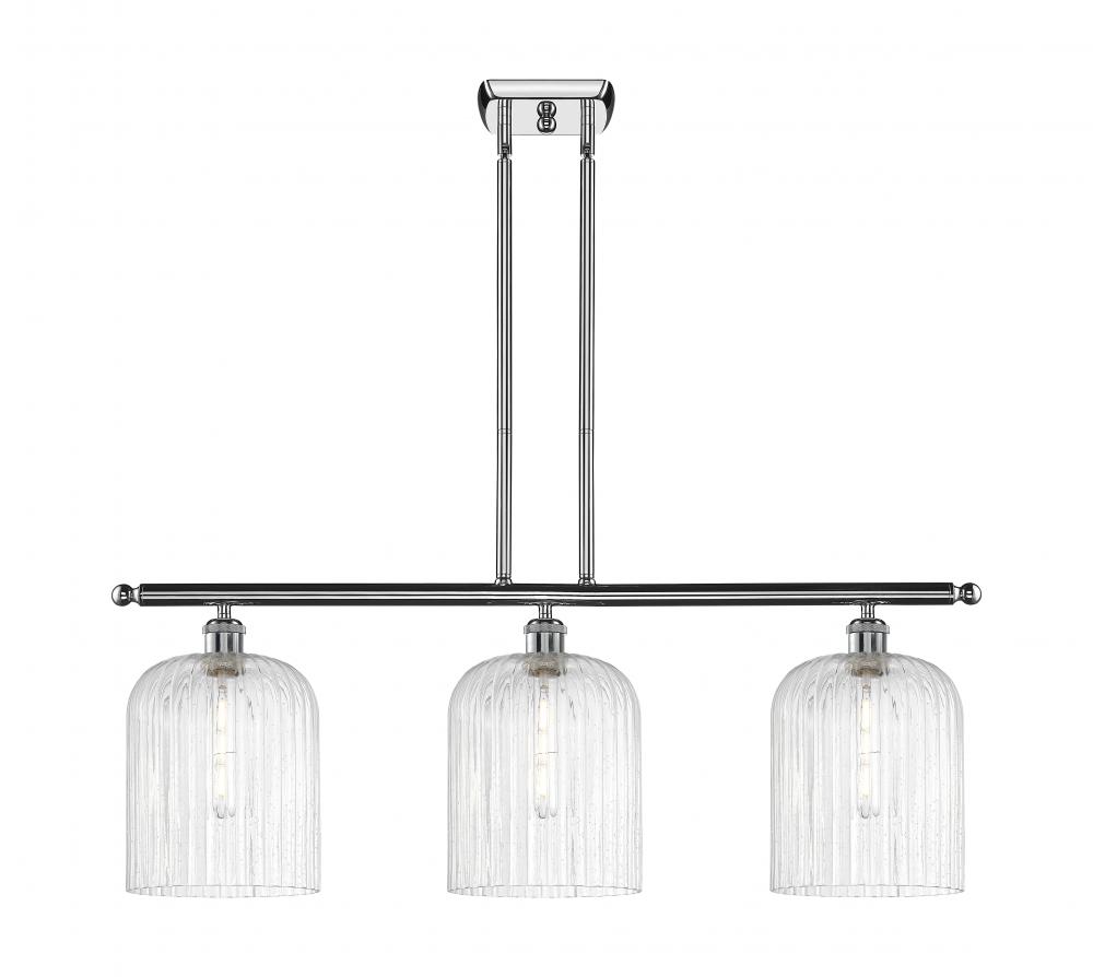 Bridal Veil - 3 Light - 36 inch - Polished Chrome - Stem hung - Island Light