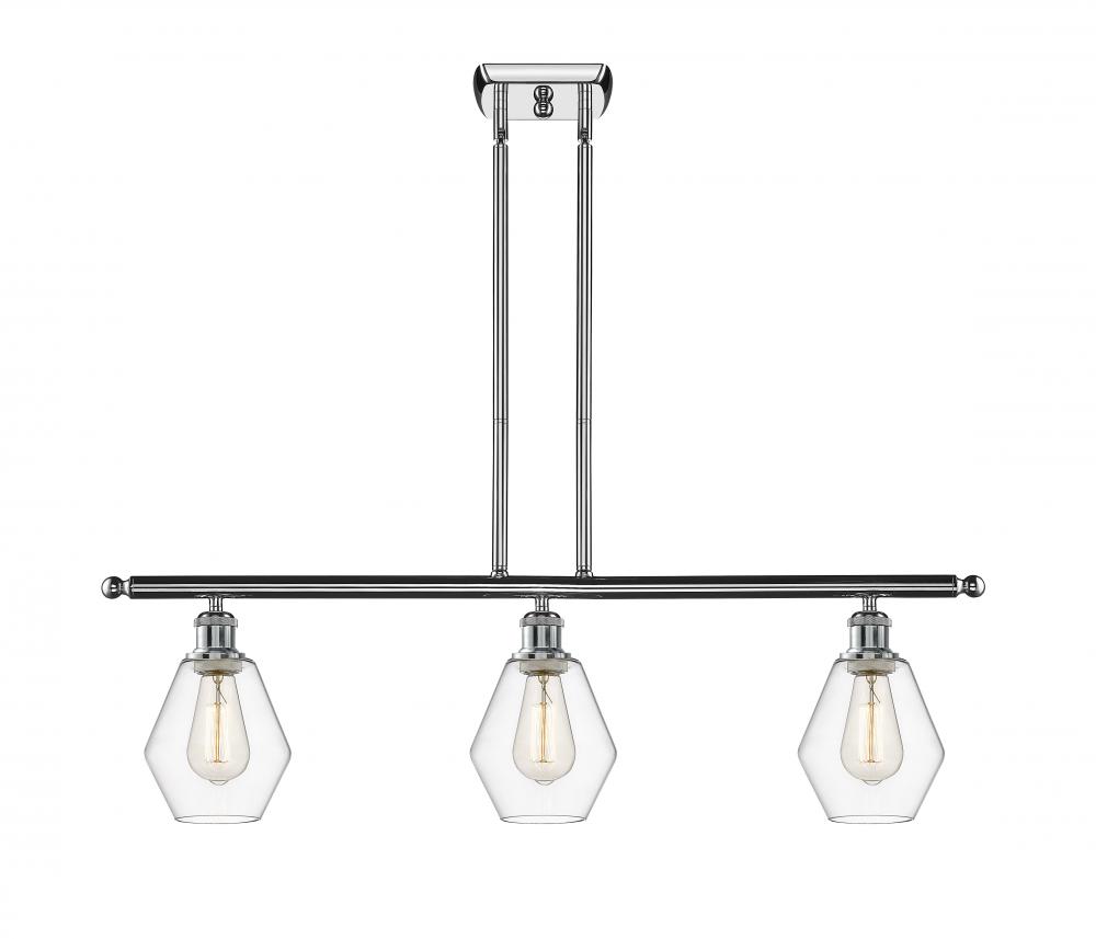 Cindyrella - 3 Light - 36 inch - Polished Chrome - Stem hung - Island Light