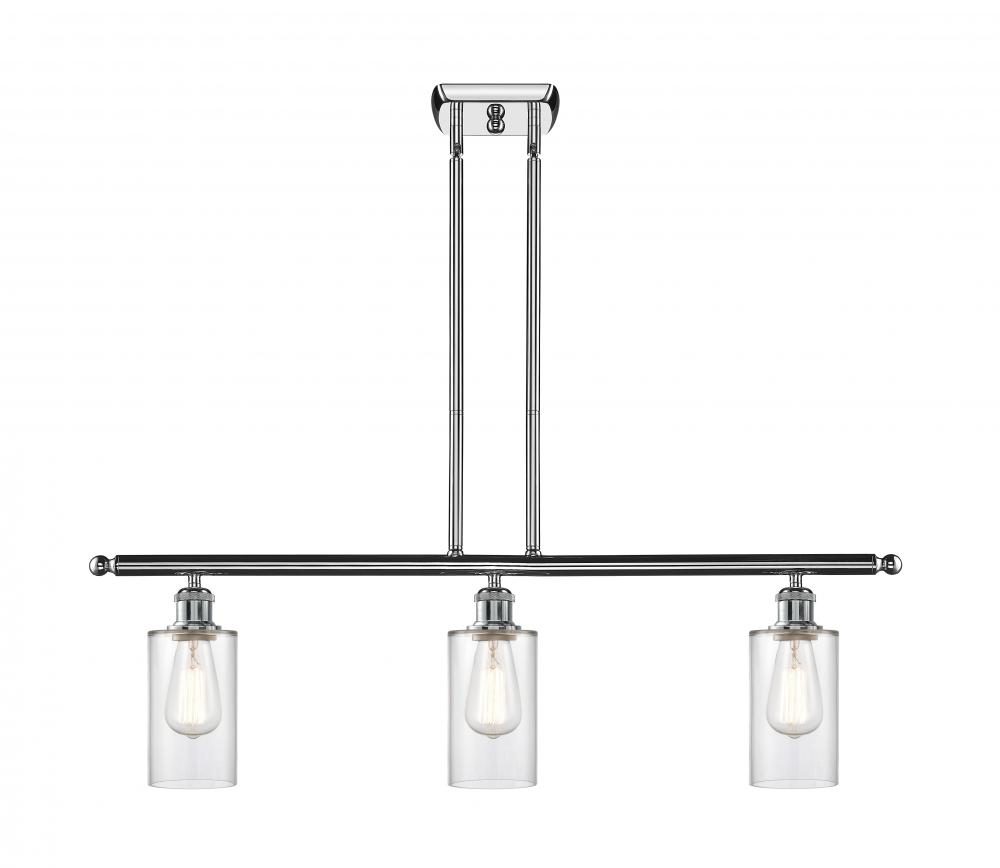 Clymer - 3 Light - 36 inch - Polished Chrome - Stem hung - Island Light