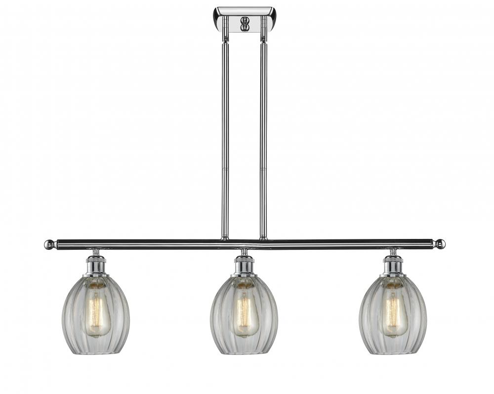 Eaton - 3 Light - 36 inch - Polished Chrome - Stem hung - Island Light