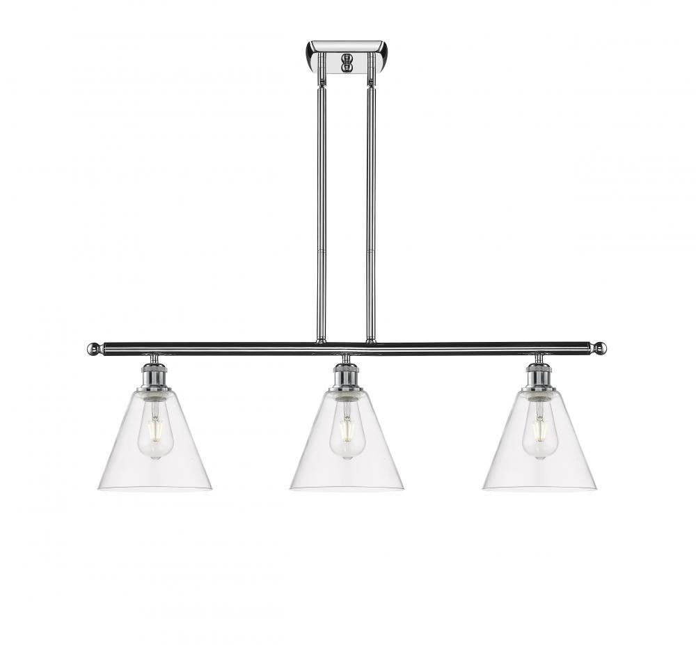 Berkshire - 3 Light - 36 inch - Polished Chrome - Stem hung - Island Light